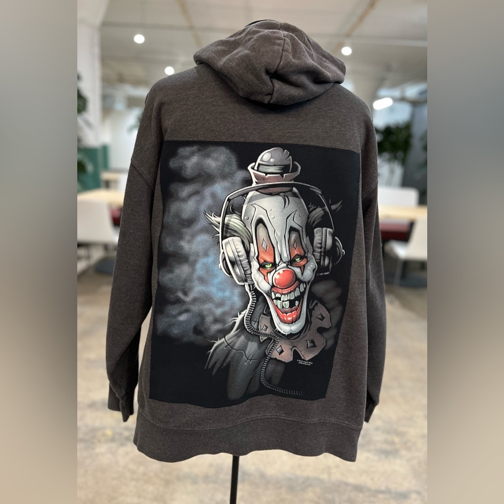 Scary clown altered hoodie